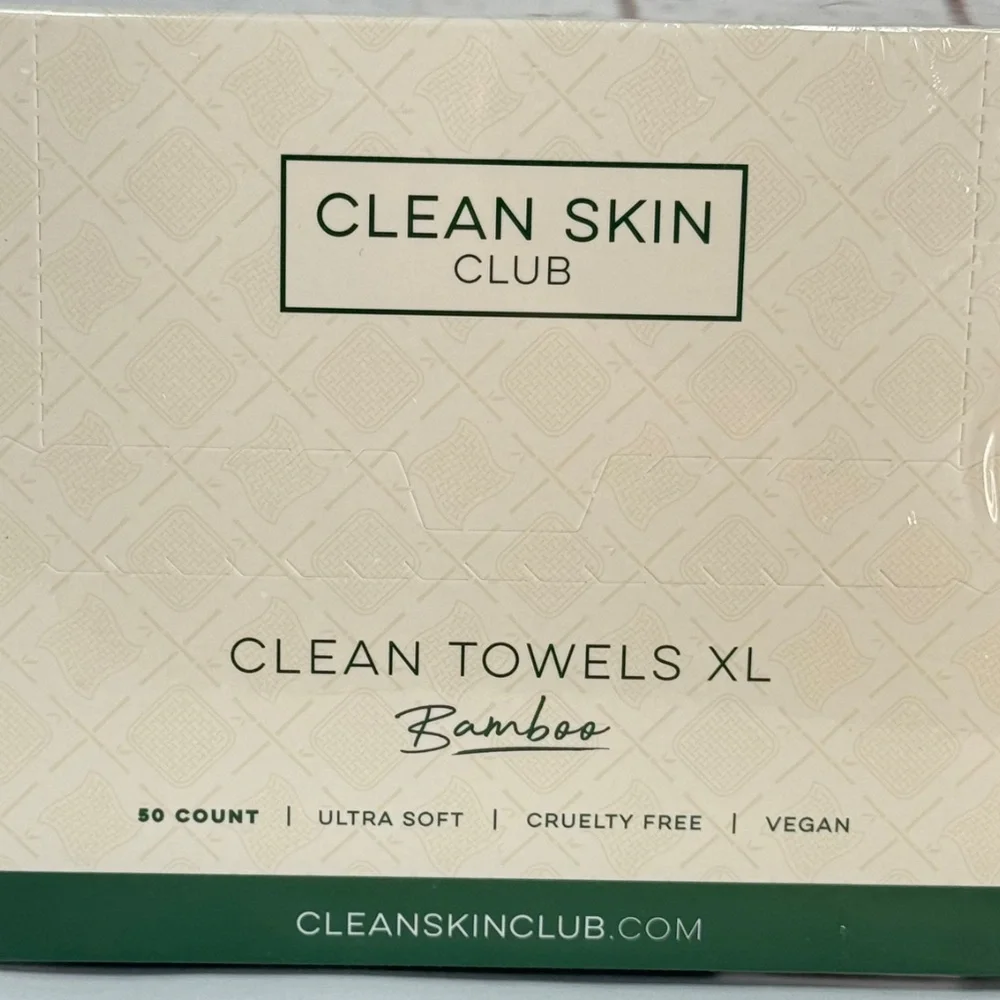 Clean Skin Club Bamboo Viscose Ultra Soft BioBased Face Towel 1Pkg XL 50 Ct.